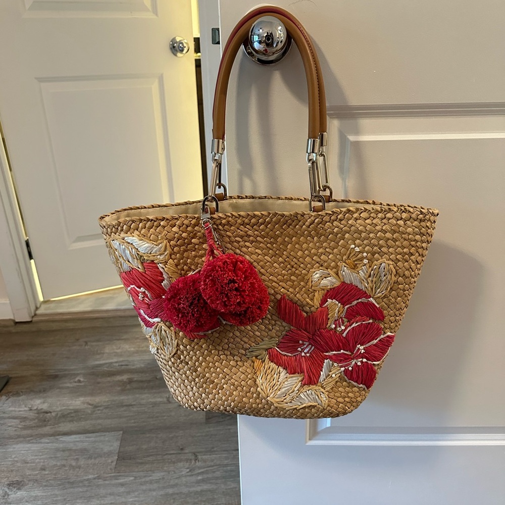 Trina Turk Straw beach tote